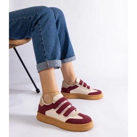 Adidași bordeaux cu închidere cu velcro roșu 1 Adidași bordeaux cu închidere cu velcro roșu 1