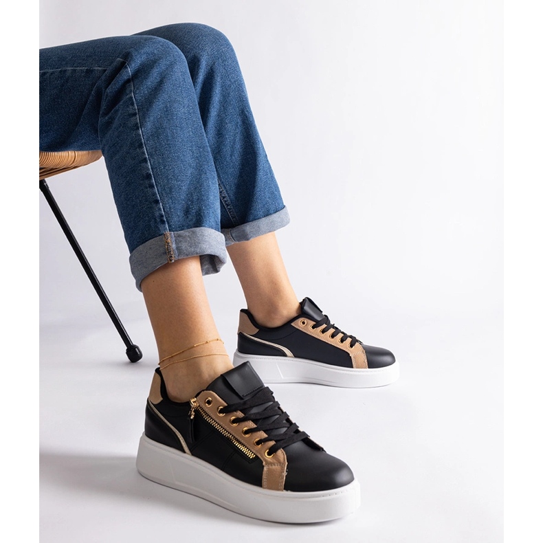 Adidași sport de damă de culoare neagră negru 1