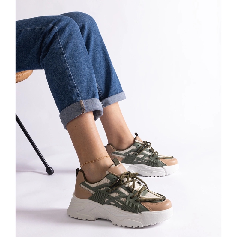 Tenisi dama verzi si bej 1