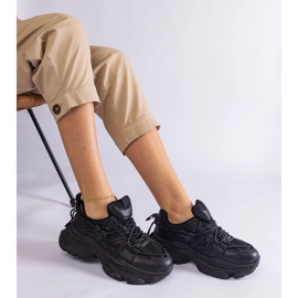 Adidași sport de damă de culoare neagră negru 2