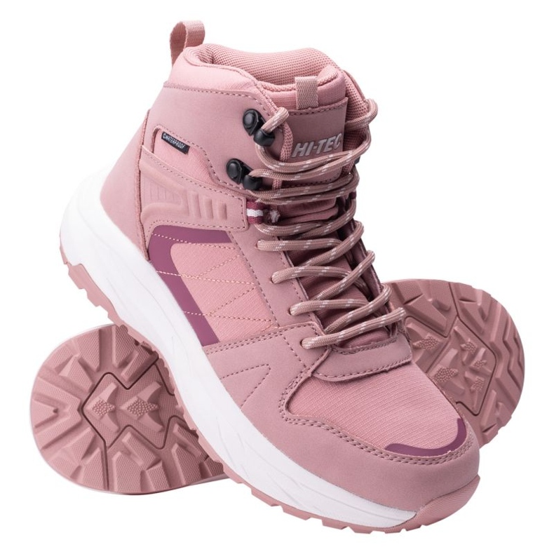 Hi-Tec Pantofi de trekking rzes mid wp wo cu o membrană roz 1 Hi-Tec Pantofi de trekking rzes mid wp wo cu o membrană roz 1