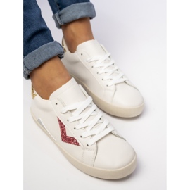 Adidași pentru femei Brocade Peachpuff Inserții alb 2