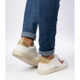 Adidași pentru femei Brocade Peachpuff Inserții alb 1