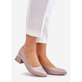 Lewski Shoes Pompe de piele Lewski 3118 Dark Beige bej 1