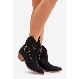 Zazoo 2994 Cizme de cowboy cowboy cowboy cowboy negru 1