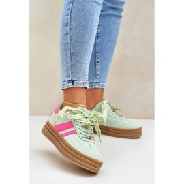 Adidași pentru femei cu pini de mentă verde 2