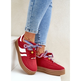 Adidași pentru femei cu pini roșii roșu 2 Adidași pentru femei cu pini roșii roșu 2