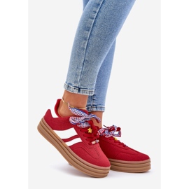 Adidași pentru femei cu pini roșii roșu 1 Adidași pentru femei cu pini roșii roșu 1