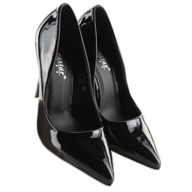Tocuri de damă lacuite în negru LL-89P Negru 1
