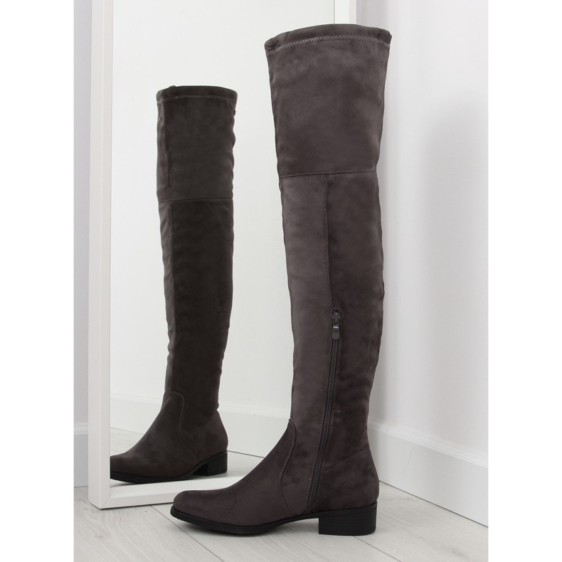 Cizme de muschetar H182 gri maro multicolor 1