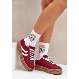 Adidași eleganți pe platforma Burgundy roșu 2 Adidași eleganți pe platforma Burgundy roșu 2