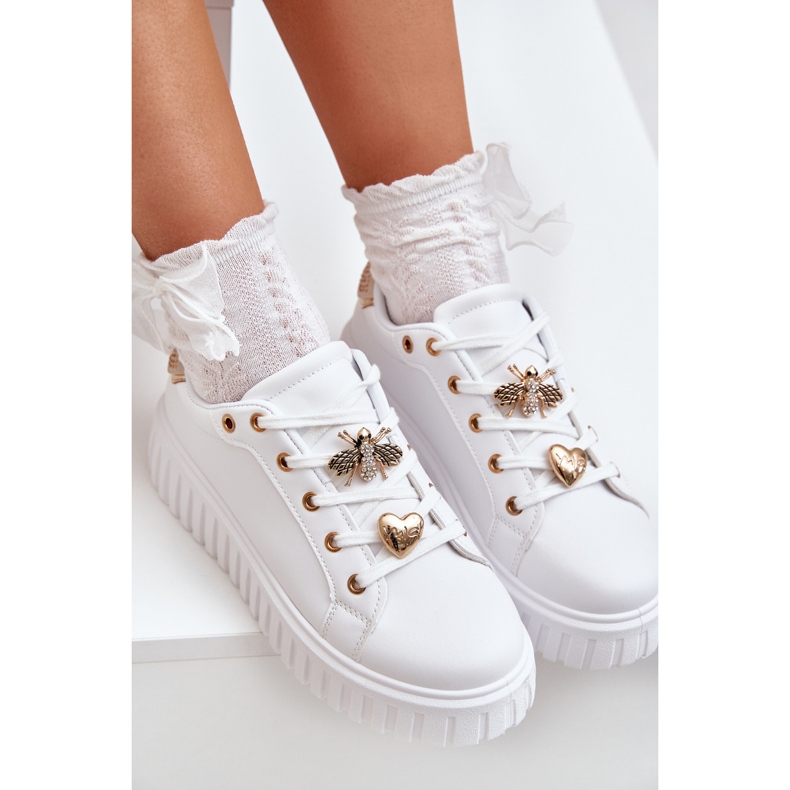 Adidași pentru femei cu pini albi 2