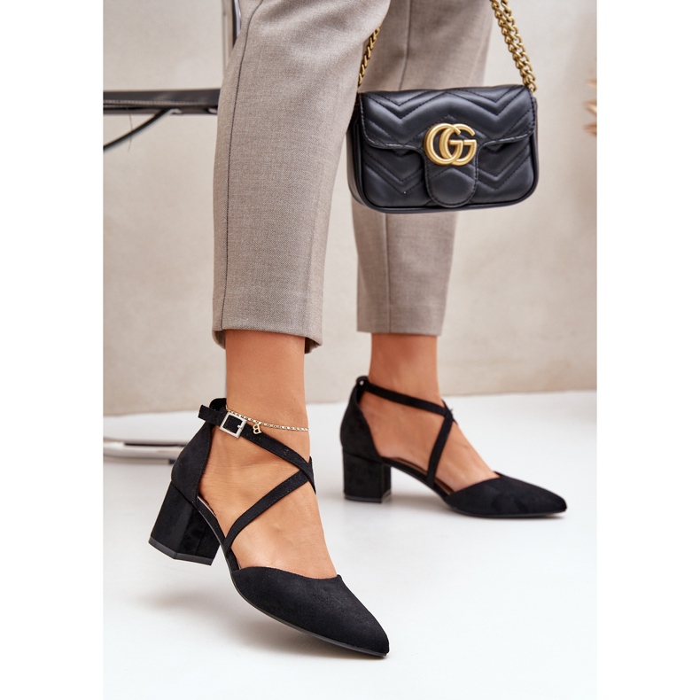 Pompe pe Eco Suede Post Sergio Leone Black negru 2