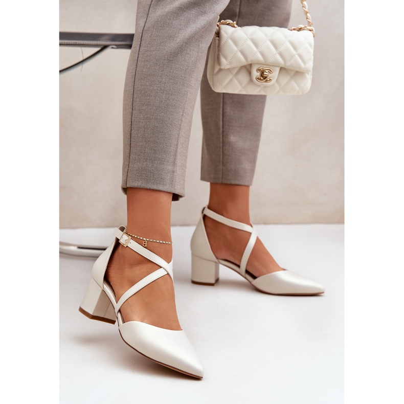 Pompe pe eco -piele post Sergio Leone Pearl bej 2