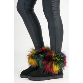 Dimar Mukluki din piele multicolor negru 1