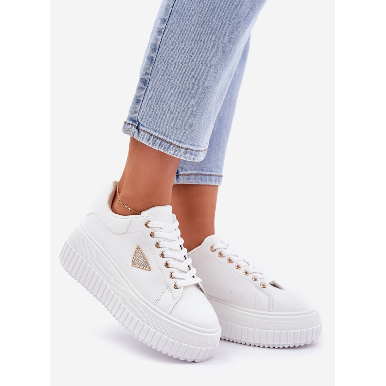 Adidași eleganți pe o platformă albă masivă 1