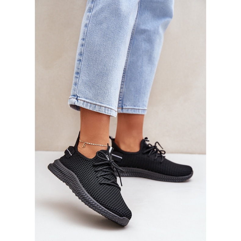 Pantofi sport pentru femei ramificate pentru femei negre negru 2