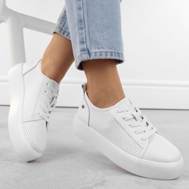 Filippo W PAW524 pantofi din piele alba 2