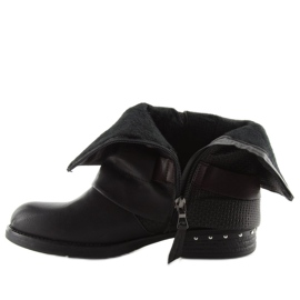 Cizme militare negre 5728 negre negru 2