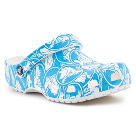 Saboți Crocs Classic Duke Print 210003-4OX albastru 2