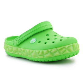 Slapi Crocs Croc Band Geometric Glow Band Clog K Jr 210132-3WA verde 8