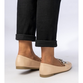 Mocasini De Dama Cu Decoratiuni Bej 1