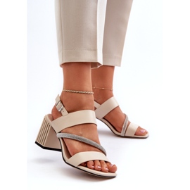 S.Barski Sandale elegante pentru femei pe post bej MR38-549 4