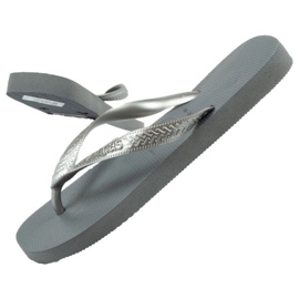 Șlapi Havaianas în gri oțel argint 5
