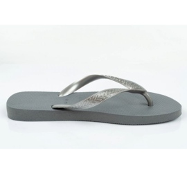 Șlapi Havaianas în gri oțel argint 8