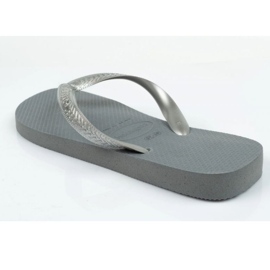 Șlapi Havaianas în gri oțel argint 9