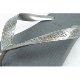 Șlapi Havaianas în gri oțel argint 10