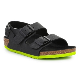 Sandale Birkenstock Milano Kinder 1022129 Desert Soil Black Lime negru 1