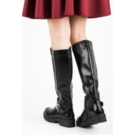 Seastar Cizme rock de damă negru 1 Seastar Cizme rock de damă negru 1