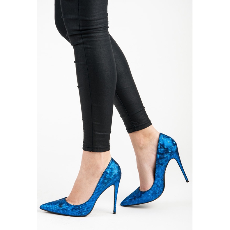 Vices Ace cu imprimeu de șarpe albastru 1