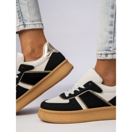 Adidași clasici pentru femei pe Platfom Black negru 2