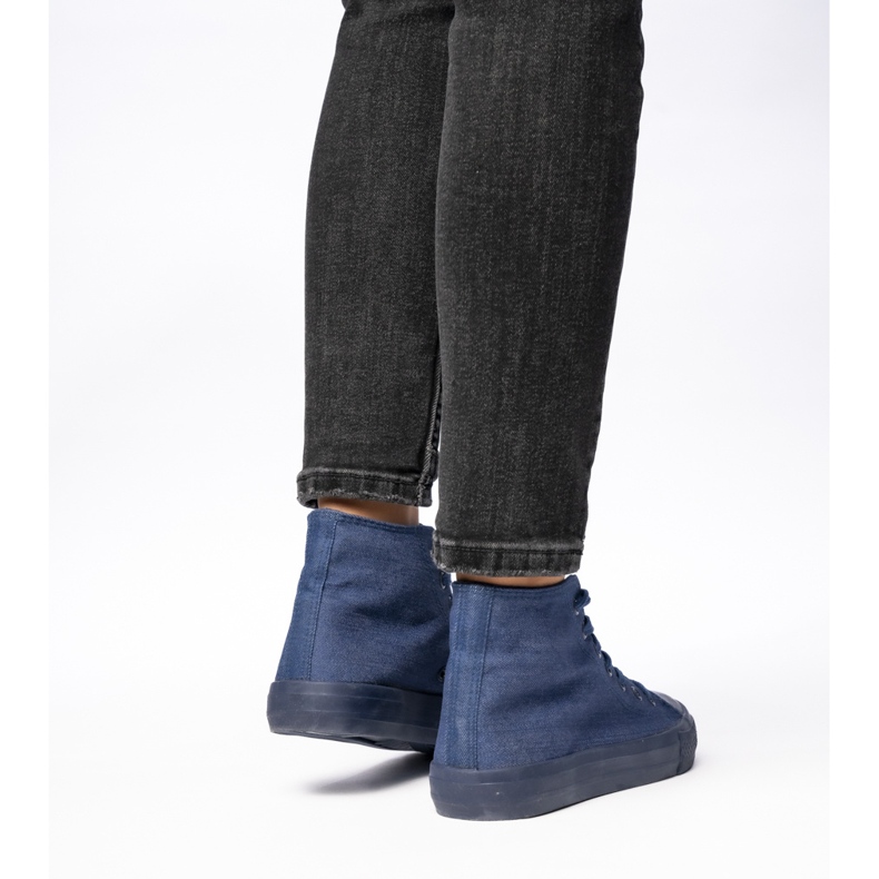 Adidași din denim clasici pentru femei albastru 2