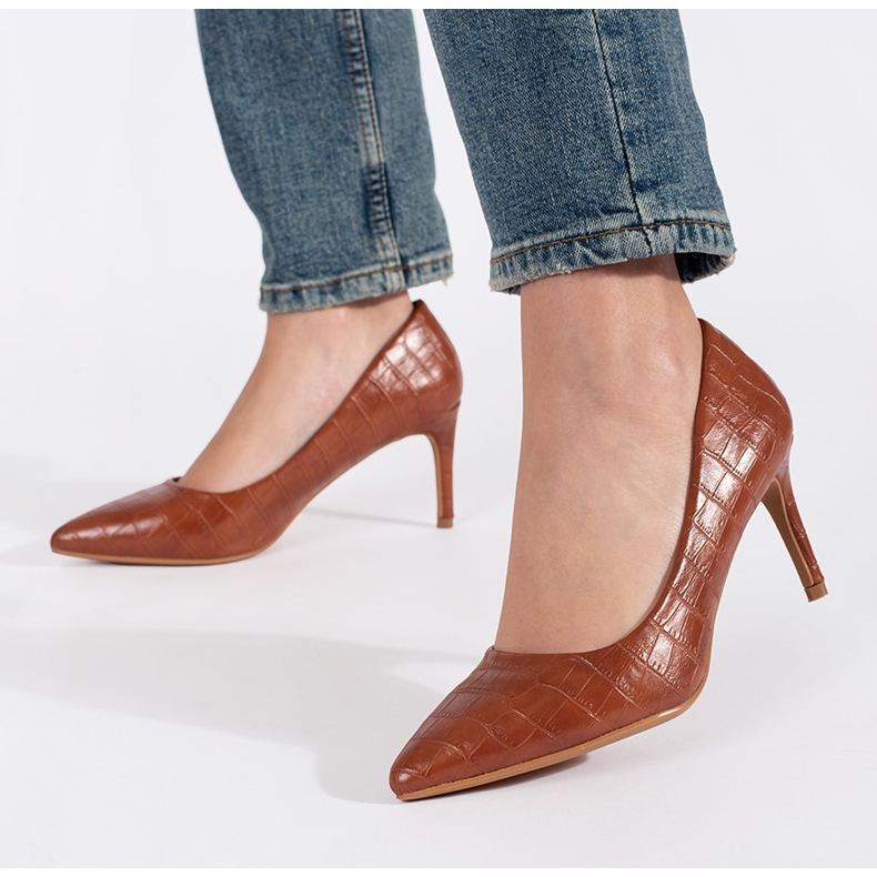 Seastar Pompe maro cu toc înalt 1 Seastar Pompe maro cu toc înalt 1