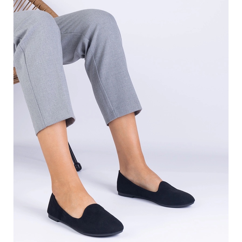 Black Classic Ballerinas de la Ekozamsz negru 1