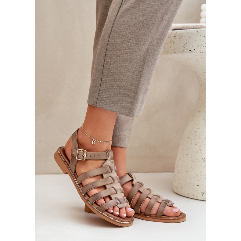 Zazoo Legarea podelelor sandale bej 2