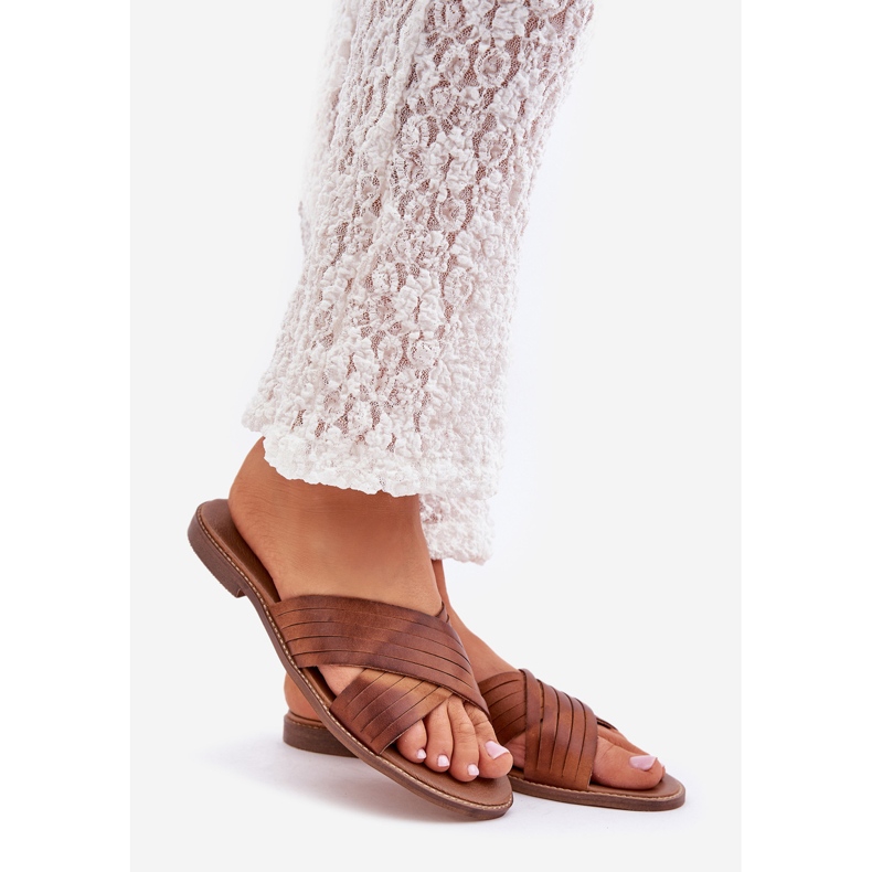 Lewski Shoes Pantofi Lewski pentru femei din piele 3682 Camel maro 1