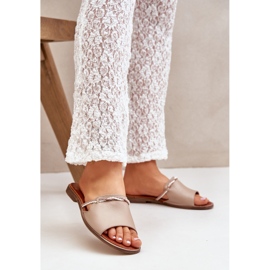 Lewski Shoes Pantofi Lewski 3047 FLIP -uri din piele bej 2