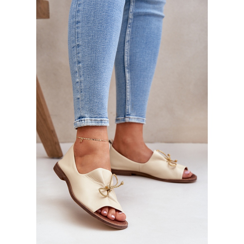 Zazoo 2660 Ballerinas din piele Beige pentru femei Beige bej 2