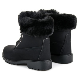 Queen Vivi Capcani negri cu blană negru 1