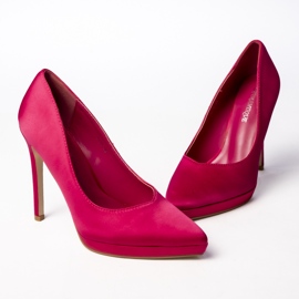 Tocuri înalte amor fuchsia pentru femei 3