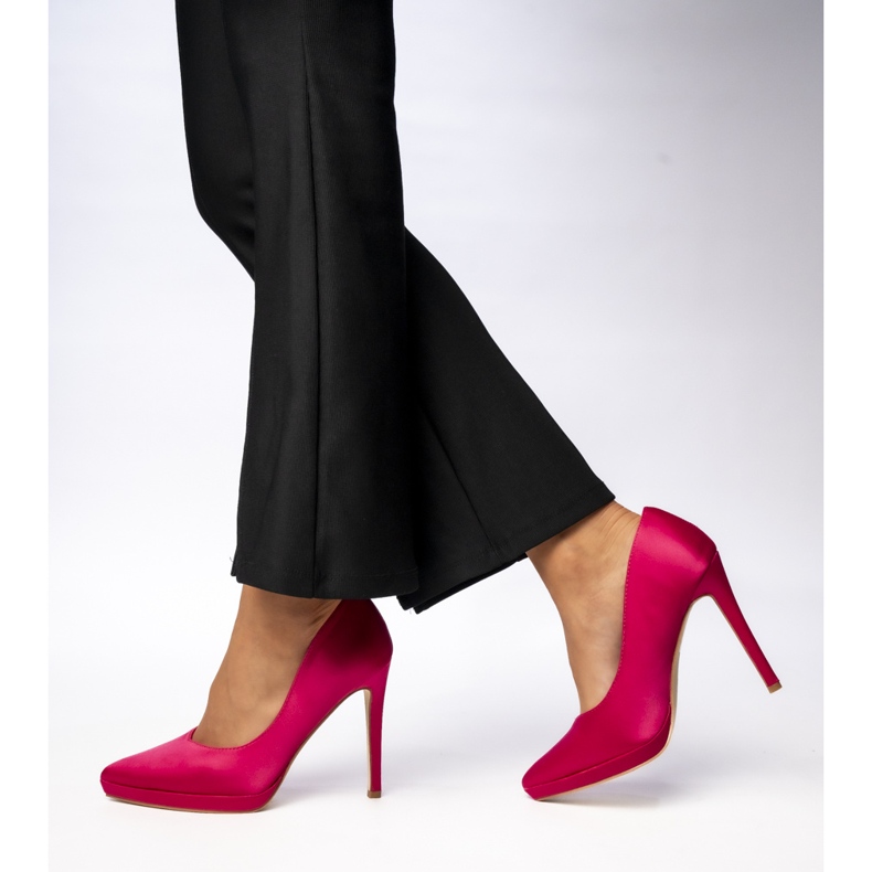 Tocuri înalte amor fuchsia pentru femei 1