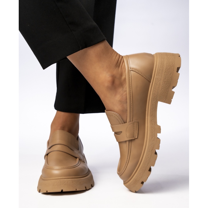 Femei Via Giulia Kaki Loafers maro 1