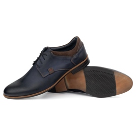 Pantofi Olivier 263GT, piele formală bleumarin albastru 3
