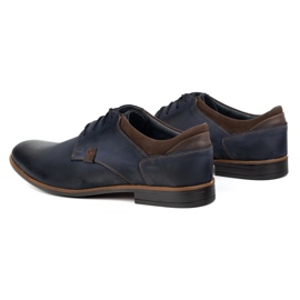 Pantofi Olivier 263GT, piele formală bleumarin albastru 4
