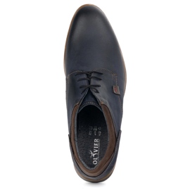 Pantofi Olivier 263GT, piele formală bleumarin albastru 5
