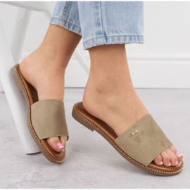 Papuci pentru femei Big Star RR274619 Beige bej 2